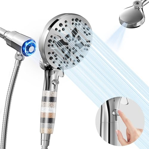 5 Filtered Handheld Shower Head High Pressure 10 Modes