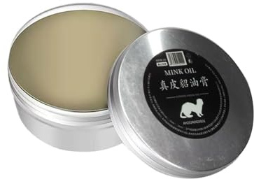 all'olio di visone – Balsamo per scarpe in pelle, pasta nutriente per borsa | trattamento ammorbidente naturale per abbigliamento a base di grasso animale, balsamo di lucidatura