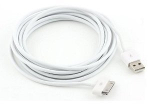 Techgear Extra larga 3 m de alta calidad Cable USB para Apple iPod Touch 1st 2 nd 3rd y 4th generaciones, iPod Nano 1st 2 nd 3rd 4th 5ª y 6ª generaciones, todos los iPod Classic y iPod vídeo, iPhone 3 G 3 GS 4 4S – iPod/iPhone USB cargador y cable de sincronización compatible con Macs y unidades en color blanco [3 metros/10 pies]