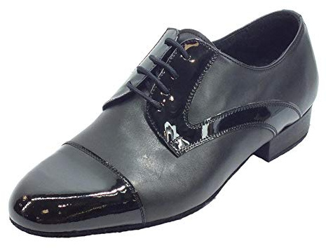 Scarpa da Uomo per Ballo Standard in Nappa e Verniciato Colore Nero (Taglia 43)