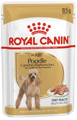 Royal Canin Poodle Adult | 12 x 85g | Alimento húmedo para caniches Adultos y Ancianos | A Partir de 10 Meses de Edad | para el Mantenimiento del Pelo | con una Textura Sabrosa