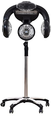 BJTDLLX 1400W Professional Hair Dryer with Smooth Wheels, Standing Hair Dryer, Hair Hood Dryer for Hair Salon or at Home Hair Care, Black