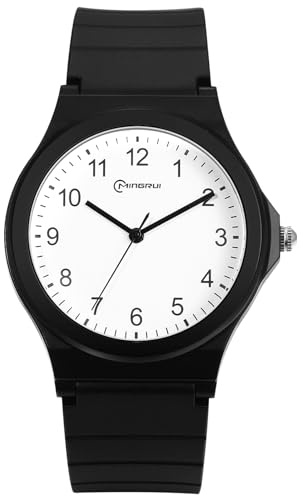 OIDEA barnklocka analog silikonarmbandsur analog kvartsur 10 m vattentät klocka med silikonarmband present till flickor pojke son dotter vän barn