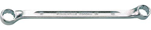 Stahlwille 41070607 Double Ended Ring Spanner, Made of Chrome Alloy Steel & Chrome Plated, Shallow Offset with Anti-Slip Drive Profile, For Work in Confined Spaces, Size 6 x 7 mm, L. 170 mm