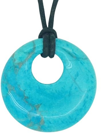 Lucky Scorpio Birthstone Agogo Pendant Zodiac Astrology Gemstone Turquoise Howlite