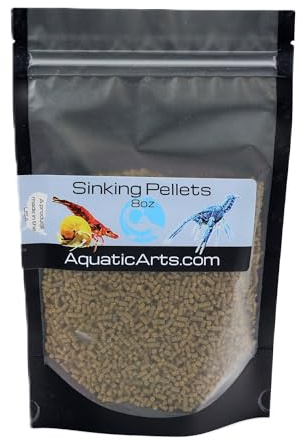Aquatic Arts Sinking Pellets (.5 lb Spirulina Tabs) Freshwater Fish Food (Cichlid Tetra) | Shrimp Pellets | Aquarium Snail Food (Nerite Trapdoor Ramshorn) | Crayfish Food | Hermit Crab Food and More