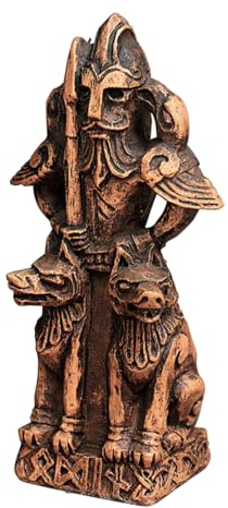 Dryad Design 4.25 Odin Figurine Small Norse God Statue - Pagan Altar Decor