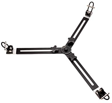 PROAIM Spreader da Terra in Alluminio Robusto per Treppiedi da Telecamera con Doppie Punte. Radius Regolabile da 16 a 26. Portata fino a 400 kg/880 lb(P-AL-SP)