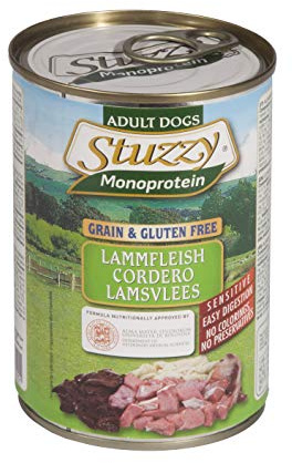 Stuzzy Dog Monoprotein Lamm, Hundefutter nass, 6 Dosen x 400 g, 2.4 kg