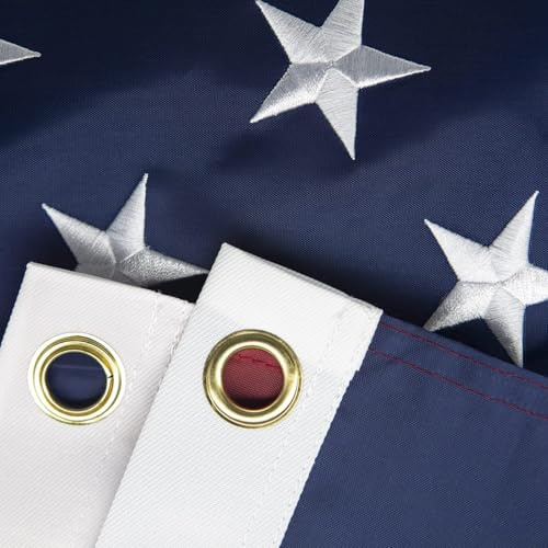2x3 American Flag for Outside, Best Embroidered Stars and Sewn Stripes, 210D Heavy Duty Polyester, Suitable For Outdoor High Winds Areas (American flag 2x3 FT)