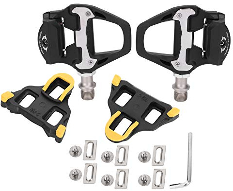 Watris Veiyi Bicycle Pedals, R21 9 x 10 cm Click Pedals, Road Bike Pedals, Bicycle Self-Locking Pedals, Compatible with SPD SL Click Pedals, Bike Accessories