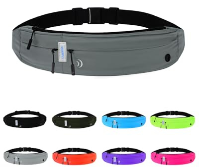 Waterfly Running Belt Bum Bag: Runner Marathon Jogging Men Women | Phone Holder, Sport, Slim, Fitness, Workout