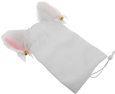 ibasenice Housses De Casque De Ski à Motif Oreilles De Chat Élastique en Tissu Confortable Blanc Protection Lavable pour Sports De Neige Taille 55-62 Cm Usage Extérieur
