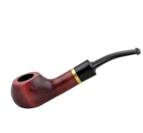 Mr. Brog Tobakspipa PERRY No. 36 av päronträ, böjd prinsessform, 9 mm filter, förkarboniserad förbränningskammare, handgjorda i Polen, 13,5 cm, ca 35 g, (cherry)