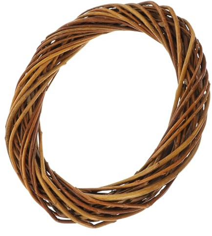 NOLITOY Couronne en Osier Bricolage Décoration Noël Mariage Cadre de Couronne Ronde 20 CM Polyvalente Intérieur Maison