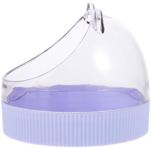 Luxshiny Cuenco Transparente para Hámster y Chinchilla de Acrílico, Fácil de Lavar y Previene Derrames de Comida, Adecuado para Uso Doméstico en Pequeñas Mascotas