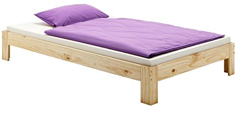 IDIMEX Futonbett Einzelbett Thomas 140 x 190 cm Kiefer massiv Natur lackiert