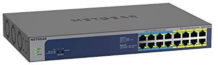 Netgear Switch PoE 16 porte Gigabit Ethernet Unmanaged (GS516UP) - con 8 PoE+ e 8 PoE++ a 380 W, montaggio su rack/desktop e assistenza a vita ProSAFE