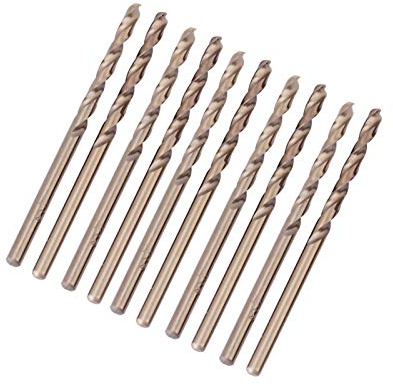 Brocas para Metal, Juego de Brocas HSS Cobalto 1mm 2mm 3mm 4mm 5mm Opcional, Broca Helicoidal M35 para Perforar Acero Inoxidable Hierro Fundido Chapa de Acero Placa, 1mm