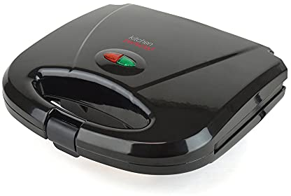 KitchenPerfected 2 Slice Sandwich & Omelette Maker - Non-Stick - Portable - E2605BK - Black