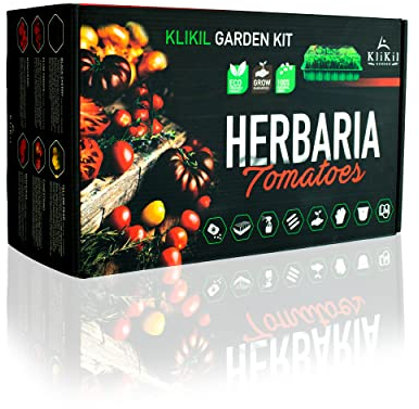 Kit giardinaggio semi di pomodoro selezionati, Grow Box, Kit per il Giardinaggio Herbaria con Semi a Germinazione Garantita, Scatola Elegante di Design, Idea Regalo, Creato in Europa