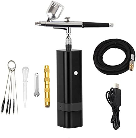 Pistolas de chorro de arena Compresor de aerógrafo inalámbrico TM80S-131 HERRAMIENTA PROFESIONAL DE LA BELLEZA DE BELLEZA DE VIAJE POTRÁS POWER POWER HERRAMIENTA NAUMÁTICA (Color : Green)