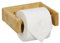 Relaxdays Toilettenpapierhalter Bambus, Klopapierhalter fürs Bad, Wand, klebend, Klorollenhalter HBT: 5x16x13 cm, Natur
