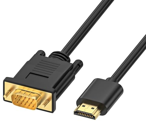 Loydia Cavo da HDTV a VGA, 1080P Cavo Adattatore da HDTV a VGA, cavo Monitor da vga a Displayport, compatibile con Computer, Desktop, Laptop, PC, Monitor, Proiettore (1.8M)