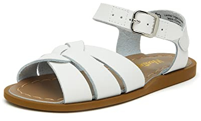 Weestep Toddler Little Kid Girls Summer Sandals, White hook-and-loop-6