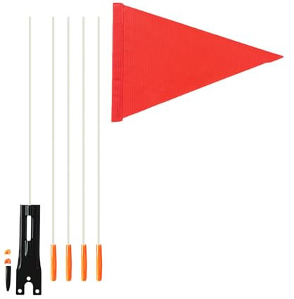 Werownsgso 10 Stück Fahrradfahne, 150 cm Verstellbare Fahrradwimpel, Fahne Fahrradanhänger Kinder, Fahrradwimpel Kinder, Rot Sicherheitswimpel für Jungen Mädchen Radfahren