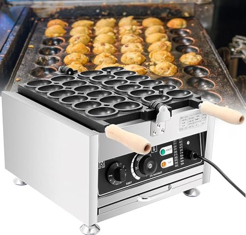 Gaufrier éLectrique à Bulles 1500 W En Acier Inoxydable, 50~300 ℃, TempéRature RéGlable, Machine à Gaufres Commerciale, PoêLe AntiadhéSive avec Minuterie, Gaufrier Aux œUfs pour Café Familial