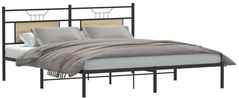 vidaXL Bedframe zonder matras hout sonoma eikenkleurig 160x200 cm