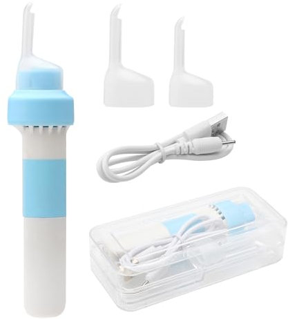 Ohrenschmalz Entferner, Ohrenreiniger, Ohrreiniger für Erwachsene, Ohrenreiniger Ohrenschmalz Entferner Sauger, Oroclear Ohrenschmalz-Reiniger, Ohrensauger mit 2 ErsatzköPfen und Ladekabel