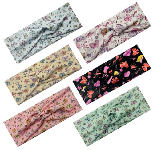MLPKOI 6 Pièces Bandeaux Large Cheveux Fille Headband, Bandeau Cheveux Enfant, Élastique Bandeaux, Filles Bandeau Fille, Cheveux Accessoires pour Nouveau-né Nourrissons Tout-petits Enfants
