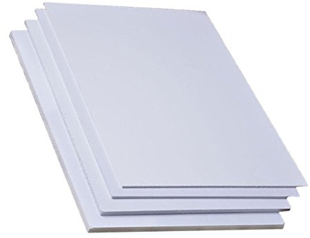 5 fogli in PVC per fai da te, pannelli in schiuma, modellismo, 200 mm x 300 mm x 2 mm, colore: bianco