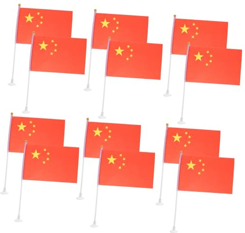 BESTonZON 15 pièces Hampe de Drapeau avec Ventouse pour véhicule Base Portable Pratique Montage Ferme et Design sphérique élégant