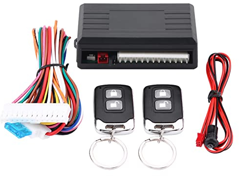 Universal Car Keyless Entry System Remote Door Lock Central Locking Kit with Trunk Release and Car Finder – Supports Power Window Output and Turning Light Control – for Most Cars
