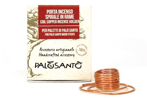 PALOSANTO - Support en Cuivre pour Bâtonnets de Bois à Brûler Made in Italy - Encens Naturels Palo Santo