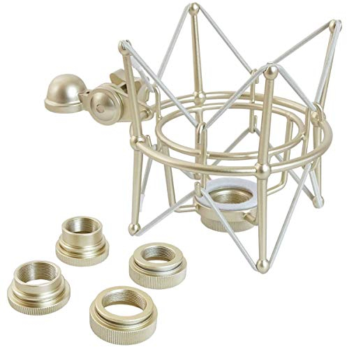 keepdrum MS090 Silver Mikrofon-Spinne elastische Halterung für Rode Mikrofone