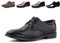 Hitmars Lederschuhe Herren Anzugschuhe Business Oxford Schuhe Lackleder Derby Brogue Schnürhalbschuhe Smoking Hochzeit FL1811 Schwarz EU 44, FEILG1811BK44 2