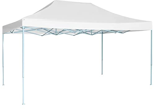 Homgoday Folding Reception Tent, 3 x 4.5 m, White, Garden Gazebo, Gazebo, Outdoor Gazebo, Marquee for Camping, Parties, Barbecue