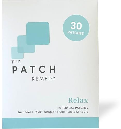The Patch Remedy Relax Patch | L-Theanine, Lemon Balm, Valerian, Ashwagandha, Passionflower | 30 Patches