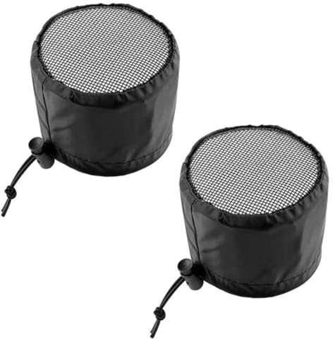 Hsthe Sea 2 st 15 cm odlingst?lt ventilationsskyddsfilter, kanalfiltern?t med elastiskt band och fast sp?nne, svart n?tsk?rm f?r avgasfl?kt, v?xttillv?xt, t?ltventilation
