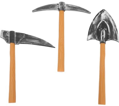 BCOATH Ensemble Doutils Dextraction Réalistes pour Nains 3 Pièces Fausse Pelle pour Costumes Dhalloween Spectacles sur Scène Événements