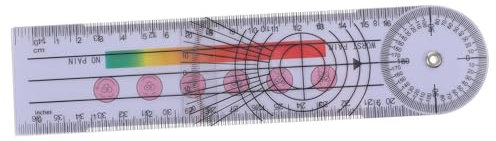 Holibanna Portable Goniometer Ruler Protractor for Physiotherapy Medical Orthopedic Pain Scale Tool