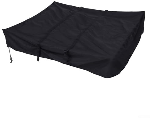 Honseadek Cubierta de protección para tienda de campaña 420d con tela, impermeable, a prueba de polvo, Sun Oxford, para el techo, bolsa de almacenamiento, resistente a la intemperie (color negro)