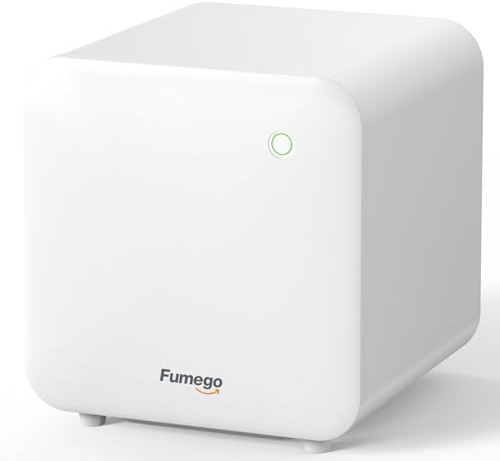 FUMEGO Laser Fume Extractor Compatible with F1/F2/Lumos/LP2/LP4 Laser Engravers ≤ 10W, 106 CFM & 55 dB Smoke Purifier for Laser Engraver, Laser Smoke Extractor HEPA Filtration Removes 99.97% of Fume