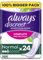 Always Discreet Lot de 24 serviettes hygiéniques pour fuites urinaires