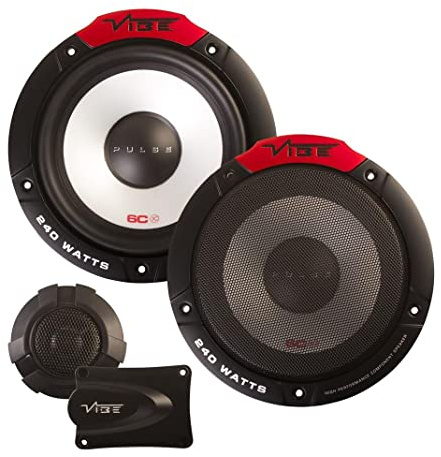 VIBE Speaker Pair Pulse6C 6.5 in 165 mm 240 W Component Car Audio Door Shelf 2 Pieces PULSE6C