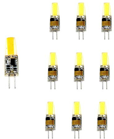TECNOLUX EURO Lámpara Bombilla LED G4 LED Cob 12V CD 6500 K luz fría 3 W, Equivalentes a 20W Halogena (10-Unidades) 6354
